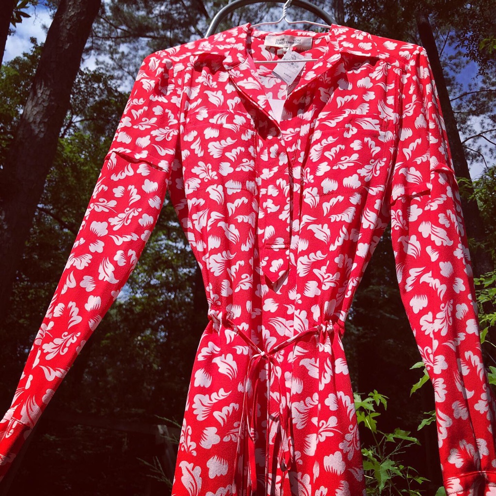 Silk Shirtdress Diane Von Furstenberg Red Poppies